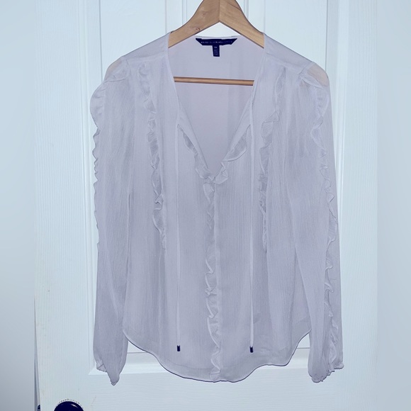WHBM periwinkle blouse - Picture 3 of 4